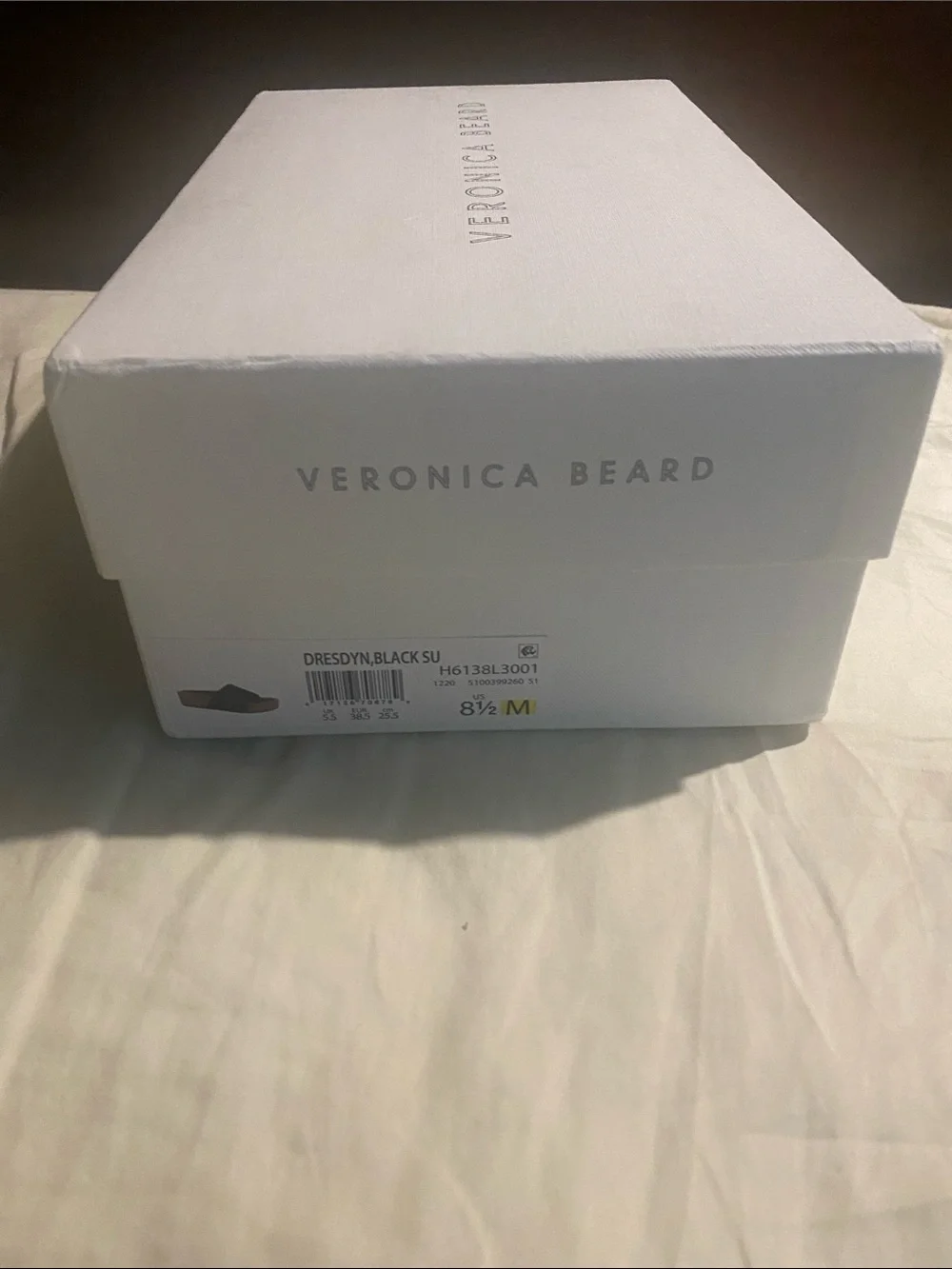 Veronica Beard Dresdyn 8.5 Black Cork Platform Slide Sandals
